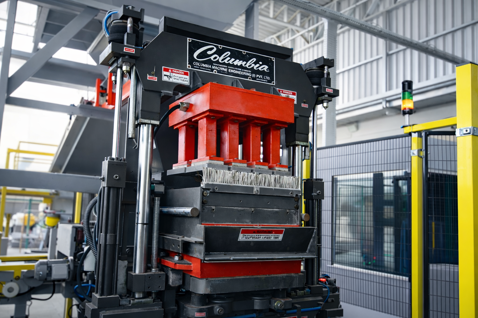 Máquina Columbia em ambiente industrial